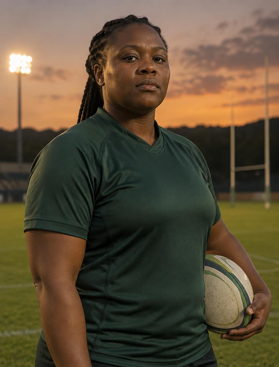 South African women’s rugby player portrait